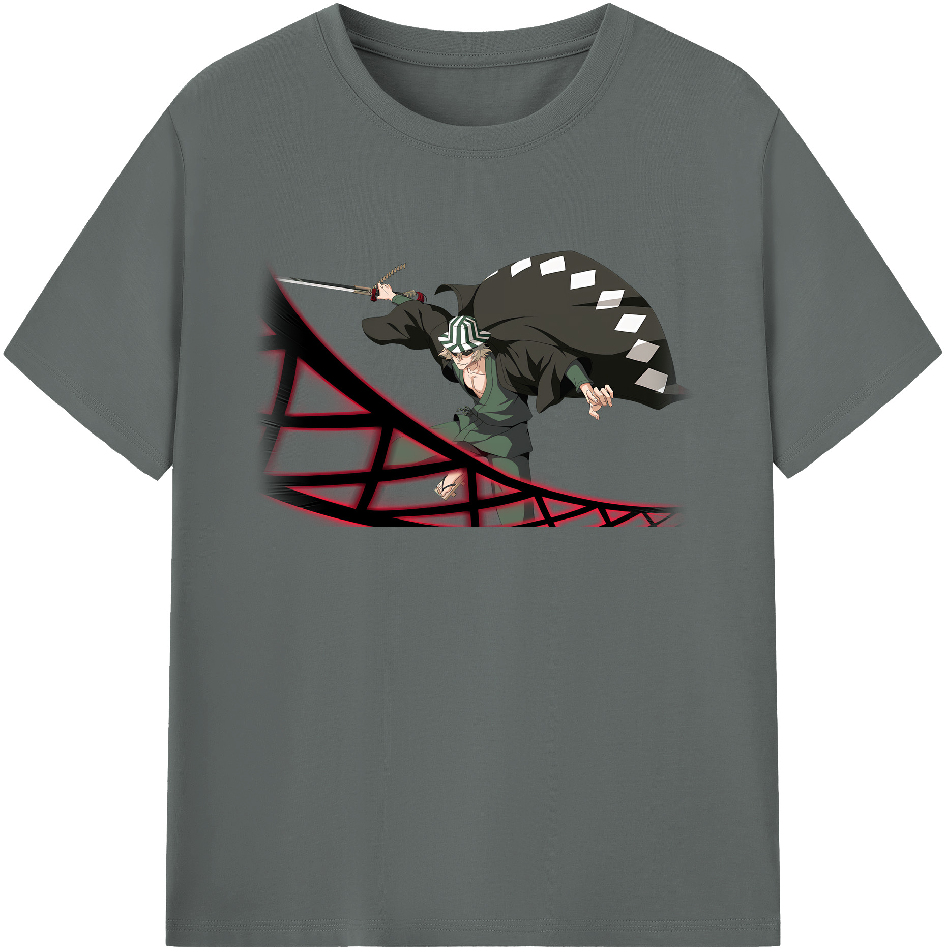 （画像用） "ブリーチ 浦原 喜助（うらはら きすけ） BLEACH Urahara Kisuke " 綿100％ メンズ半袖Tシャツ｜肌触りやわらか＆通気性